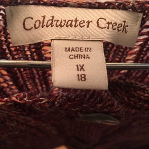 Coldwater Creek Red Knit Sweater - 1X/18 - Picture 3 of 4